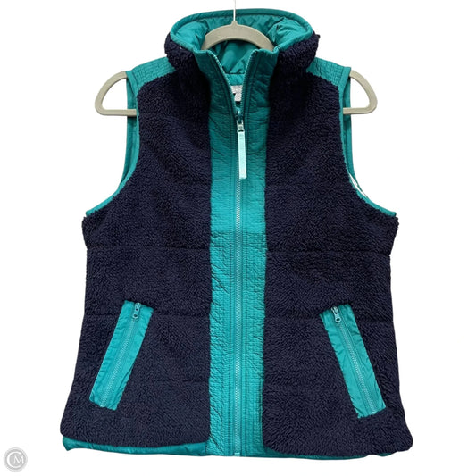 Vest Puffer & Quilted By Talbots In Blue & Green, Size: Xs