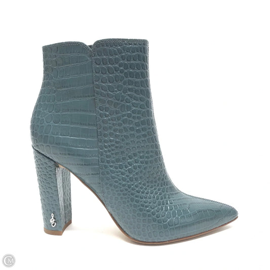 Boots Ankle Heels By Sam Edelman In Teal, Size: 7