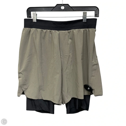 Athletic Shorts By Lululemon In Black & Brown, Size: 8