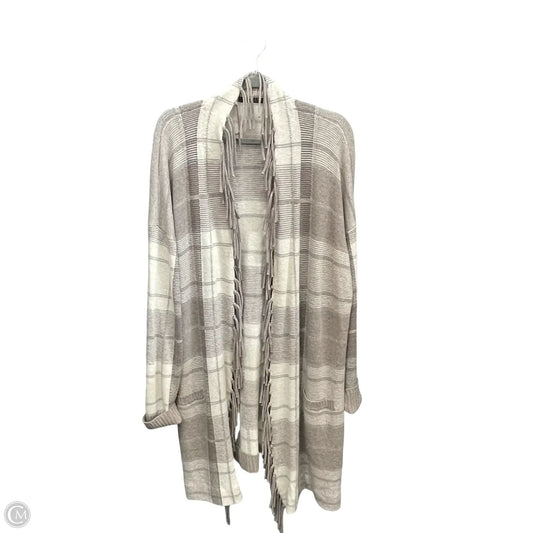 Sweater Cardigan By Lauren By Ralph Lauren In Taupe, Size: Xl