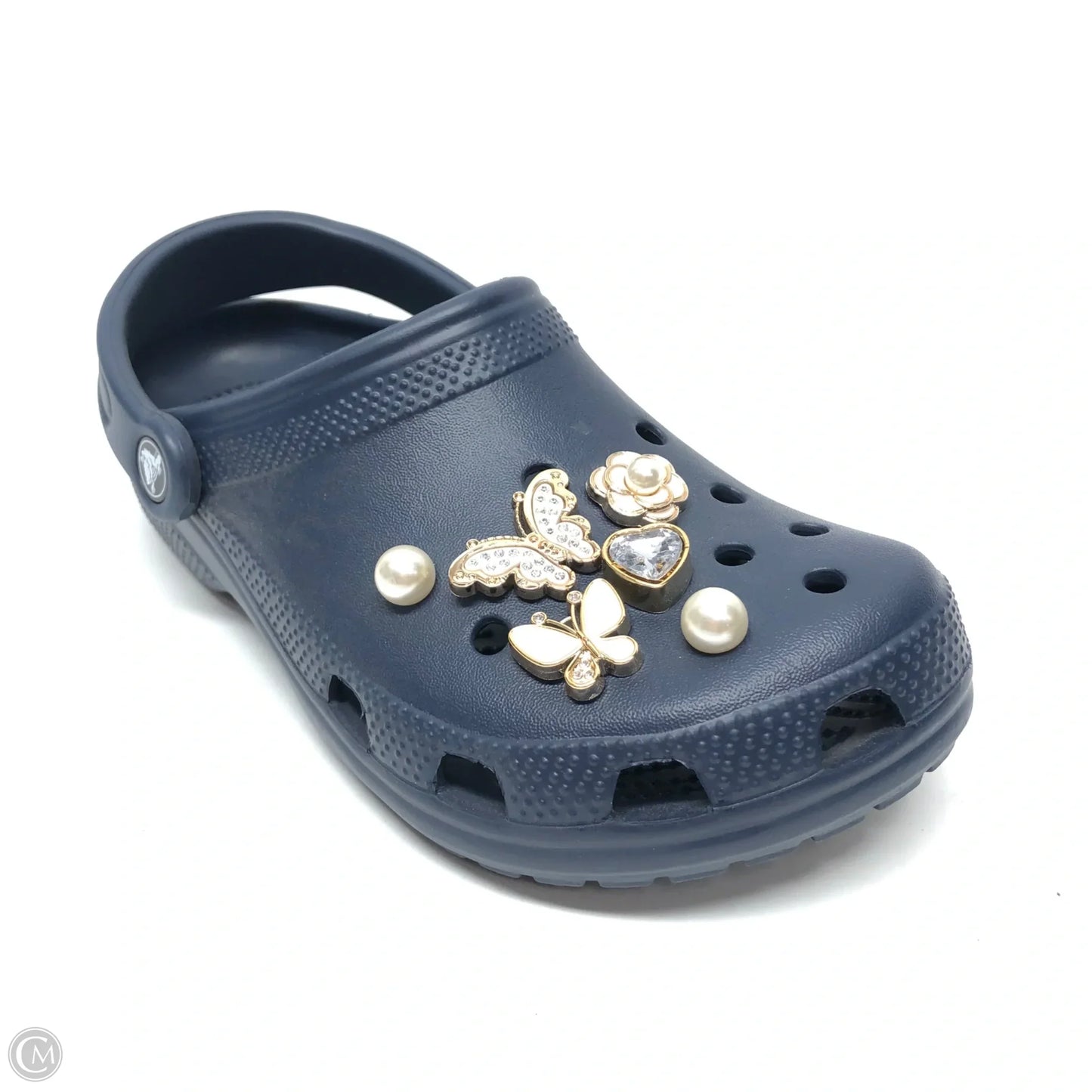 Shoes Flats By Crocs In Navy, Size: 5