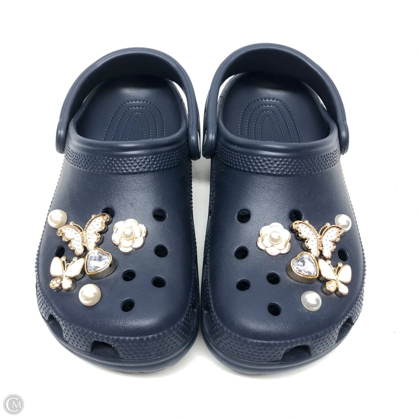 Shoes Flats By Crocs In Navy, Size: 5