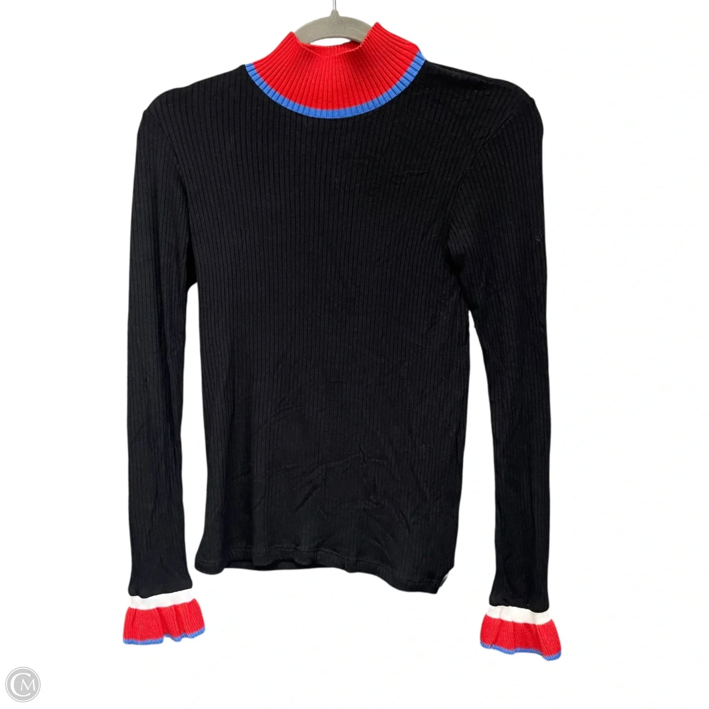 Top Long Sleeve By Zara In Black, Size: M