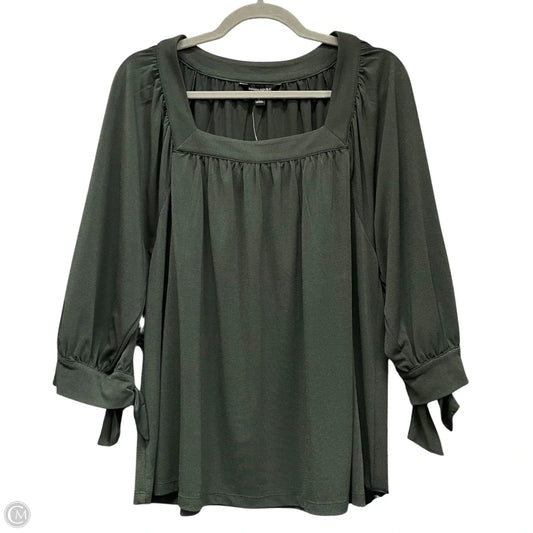 Top 3/4 Sleeve By Banana Republic In Green, Size: L