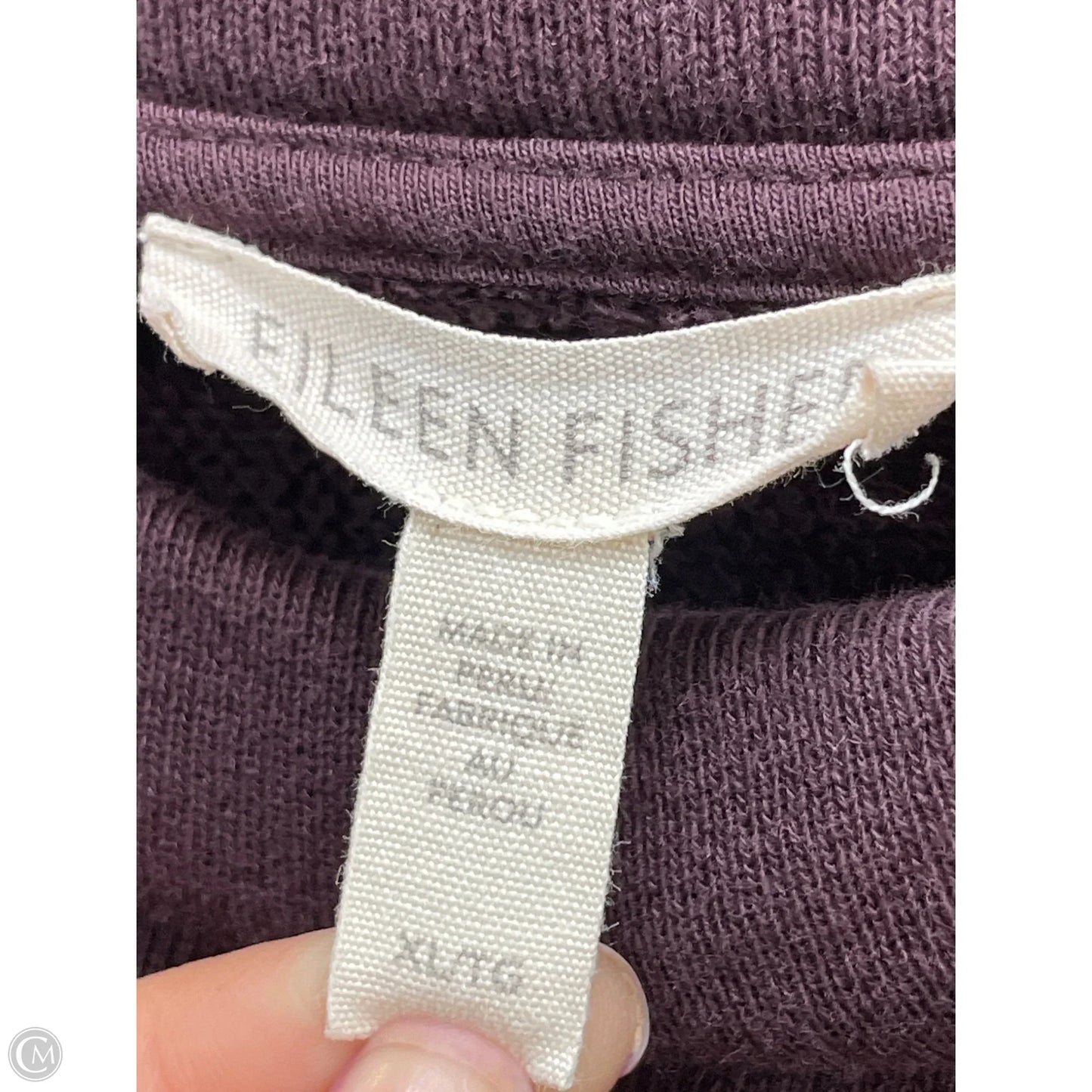 Sweatshirt Crewneck By Eileen Fisher In Purple, Size: Xl