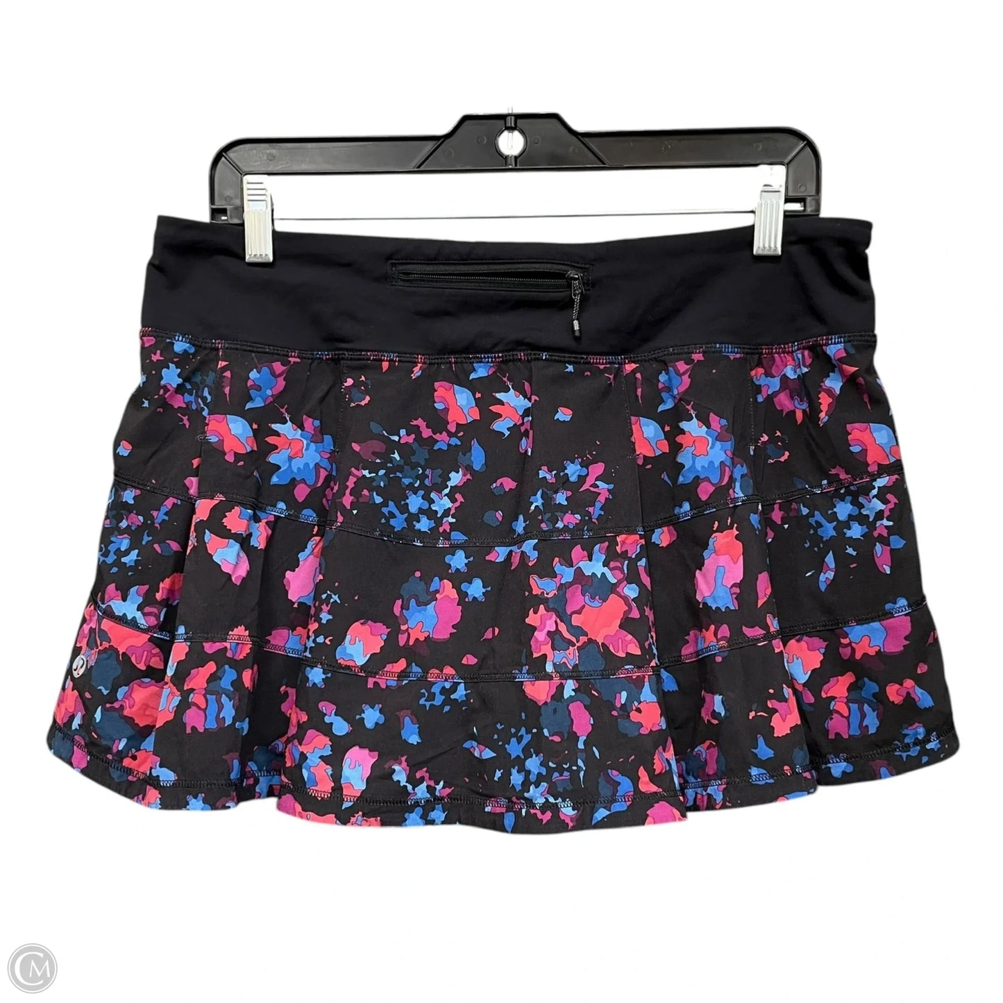 Athletic Skort By Lululemon In Black & Pink, Size: 10