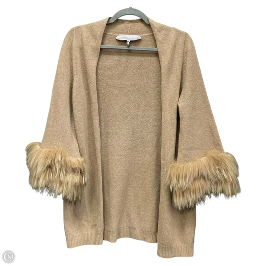 Sweater Cardigan By Cmb In Tan, Size: S