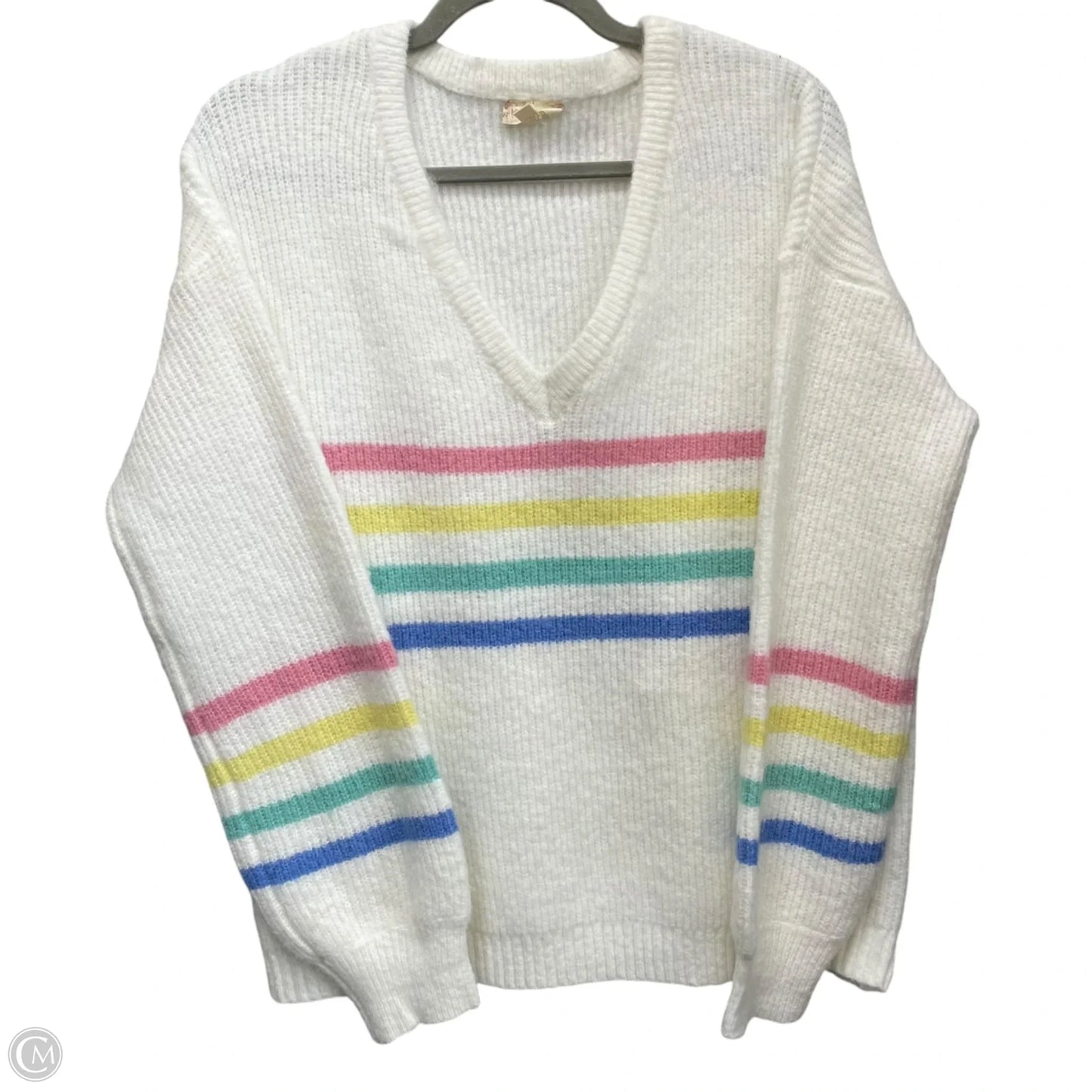 Sweater By Hem & Thread In Striped Pattern, Size: S