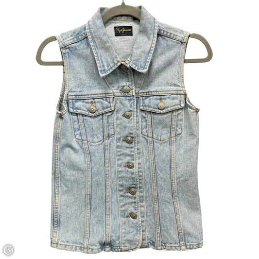 Vest Other By Clothes Mentor In Blue Denim, Size: S