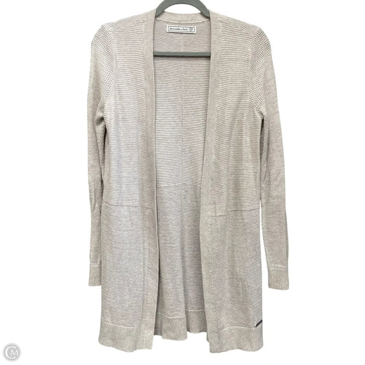 Sweater Cardigan By Abercrombie And Fitch In Beige, Size: Xs