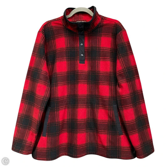 Jacket Shirt By Duluth Trading In Black & Red, Size: Xl