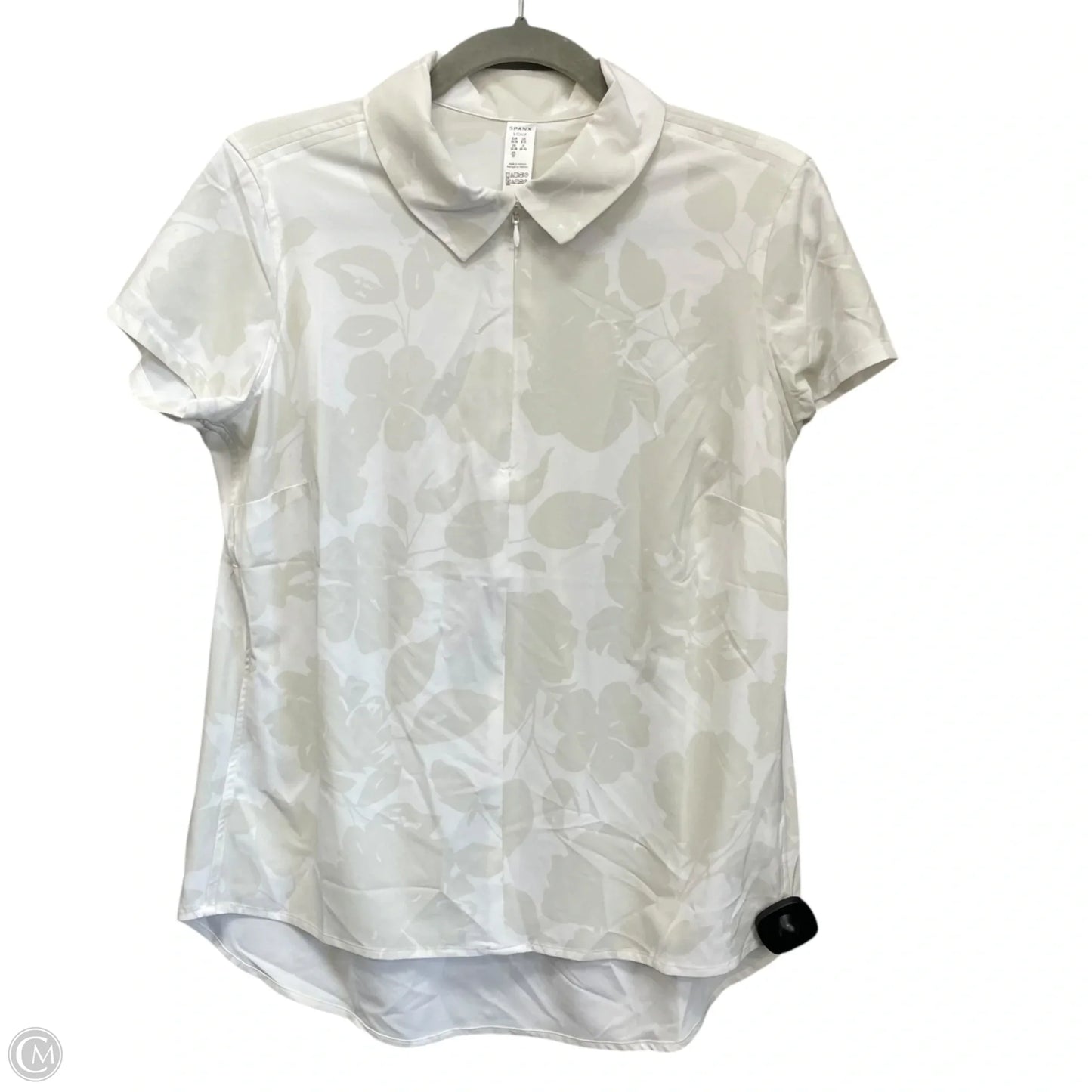 Athletic Top Short Sleeve By Spanx In Beige, Size: S