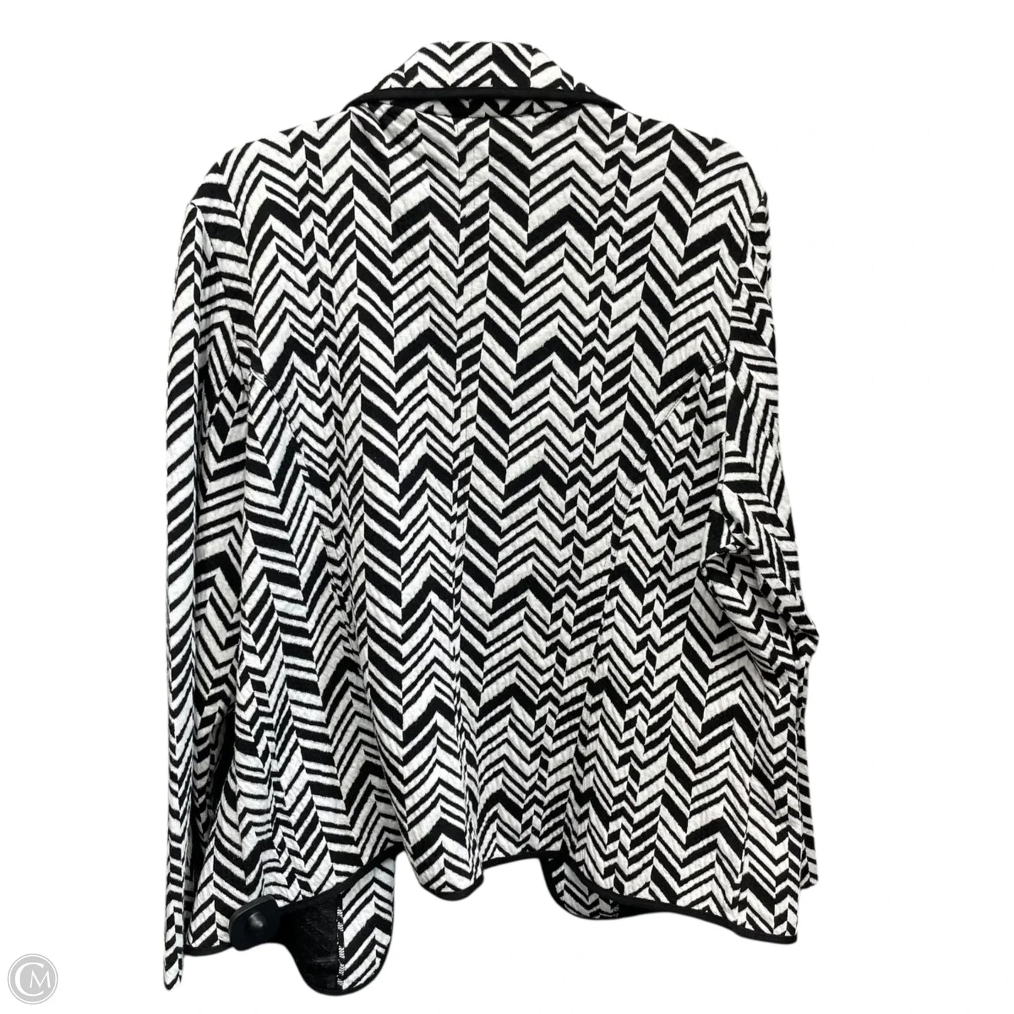 Cardigan By Chicos In Black & White, Size: Xl