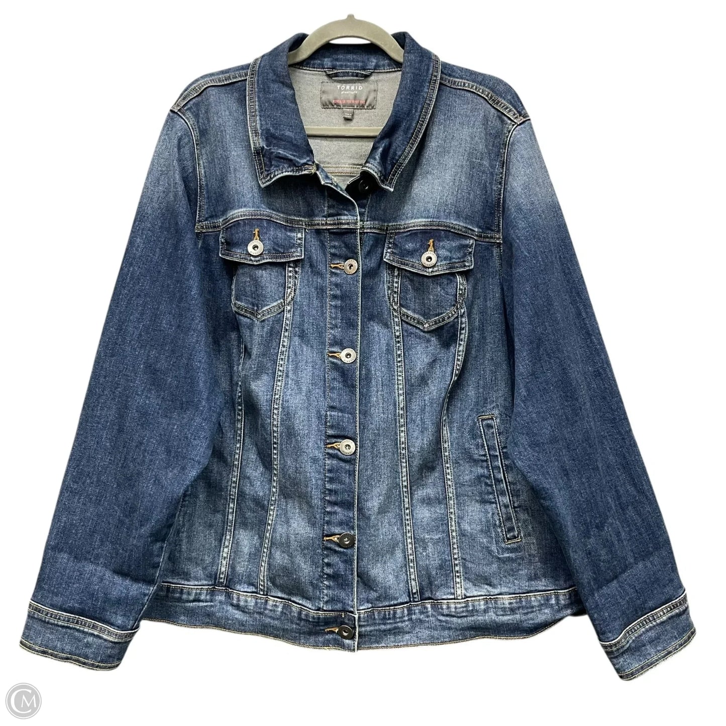 Jacket Denim By Torrid In Blue Denim, Size: 4x