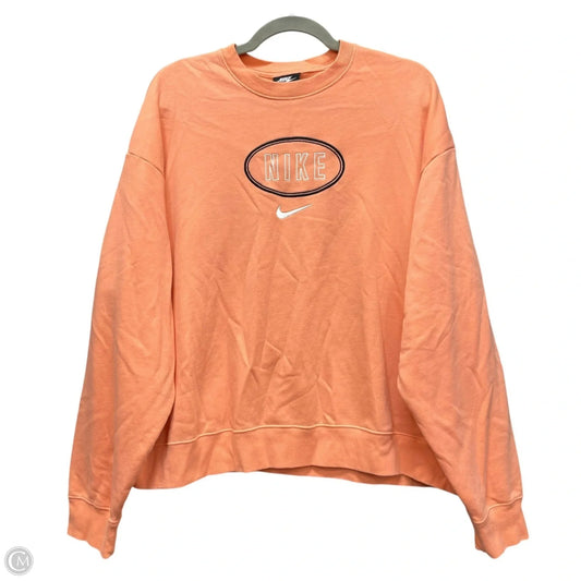 Sweatshirt Crewneck By Nike In Coral, Size: Xl