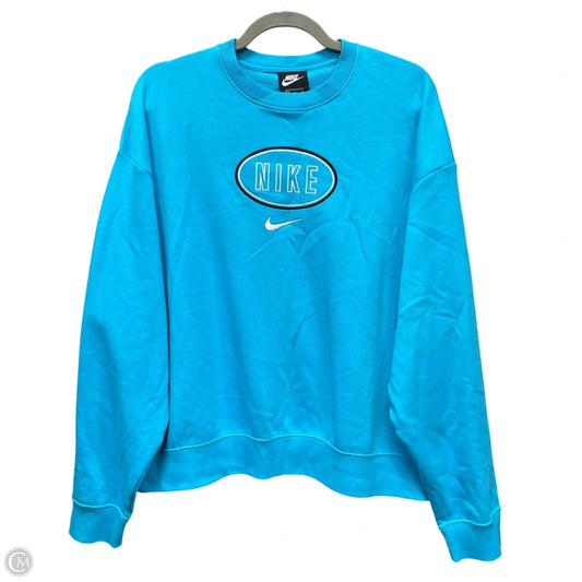 Sweatshirt Crewneck By Nike In Blue, Size: Xl