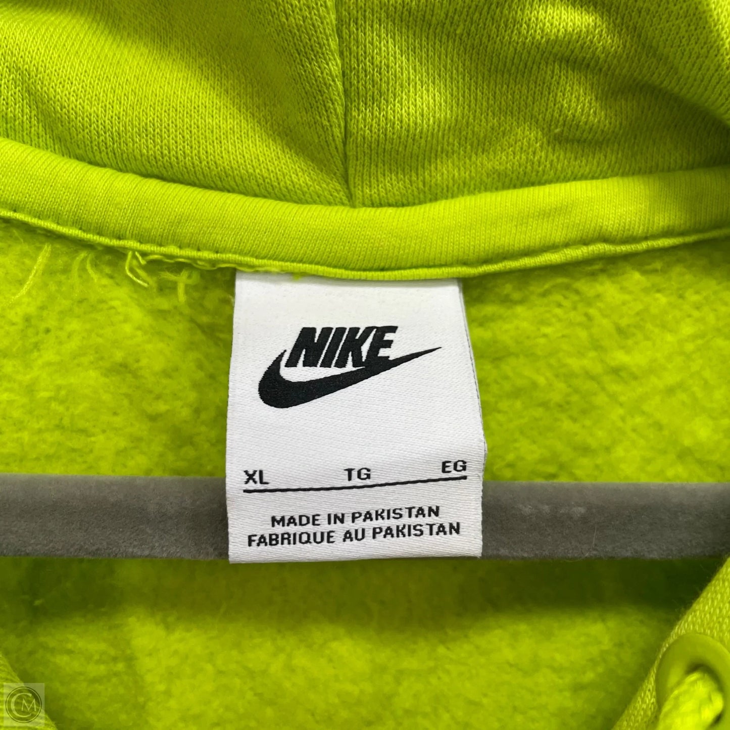 Sweatshirt Hoodie By Nike In Chartreuse, Size: Xl