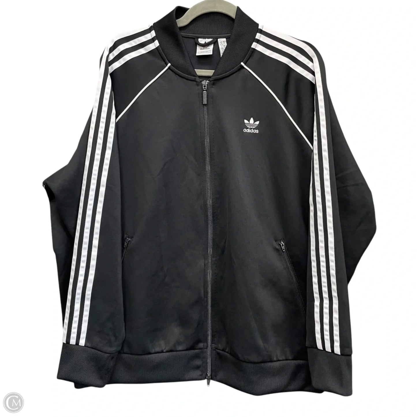 Athletic Jacket By Adidas In Black, Size: 2x