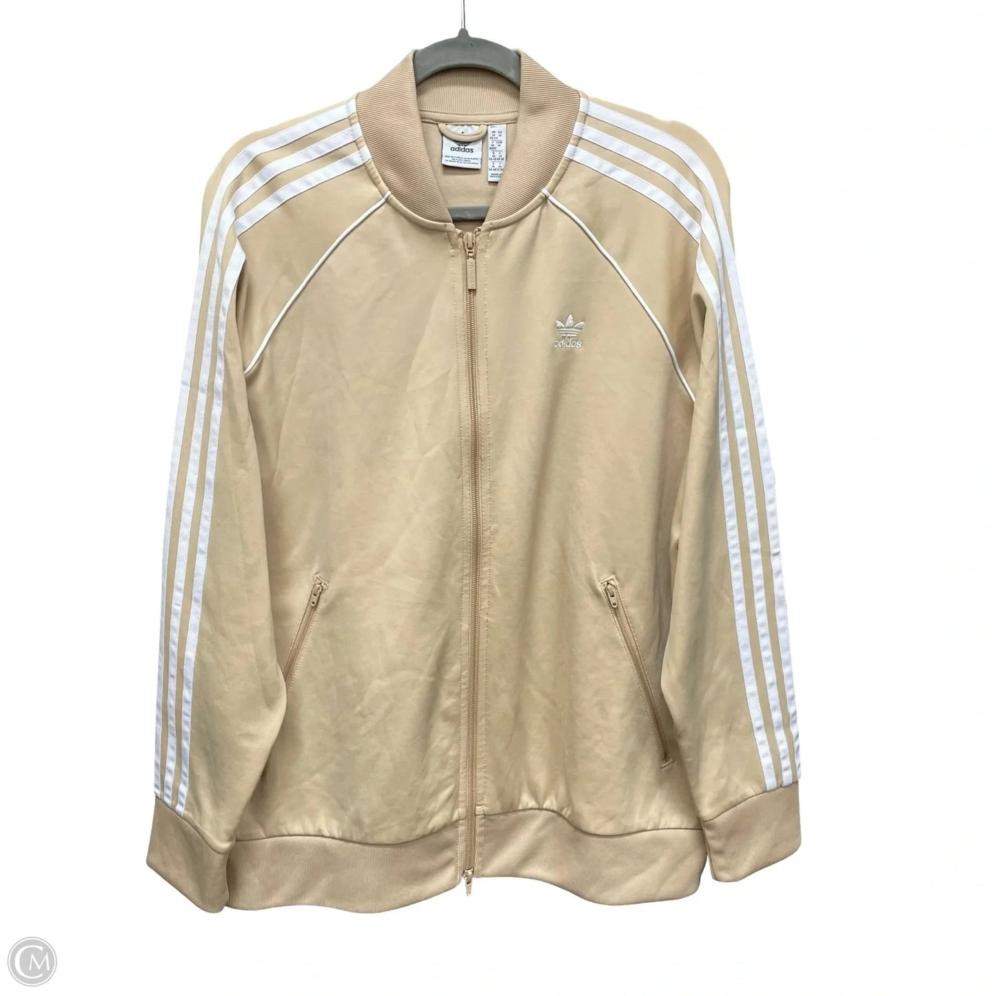 Athletic Jacket By Adidas In Tan, Size: 1x
