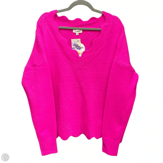 Sweater By Ee Some In Pink, Size: L