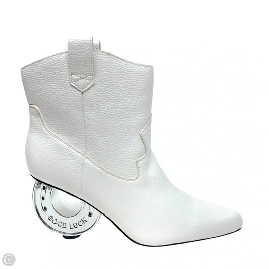 Boots Ankle Heels By Katy Perry In White, Size: 8