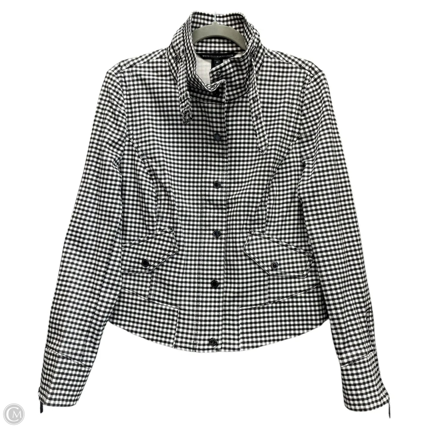 Jacket Denim By White House Black Market In Black & White, Size: 10