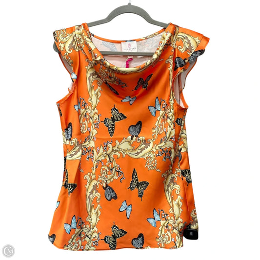 Blouse Sleeveless By Julie Brown In Orange, Size: 4
