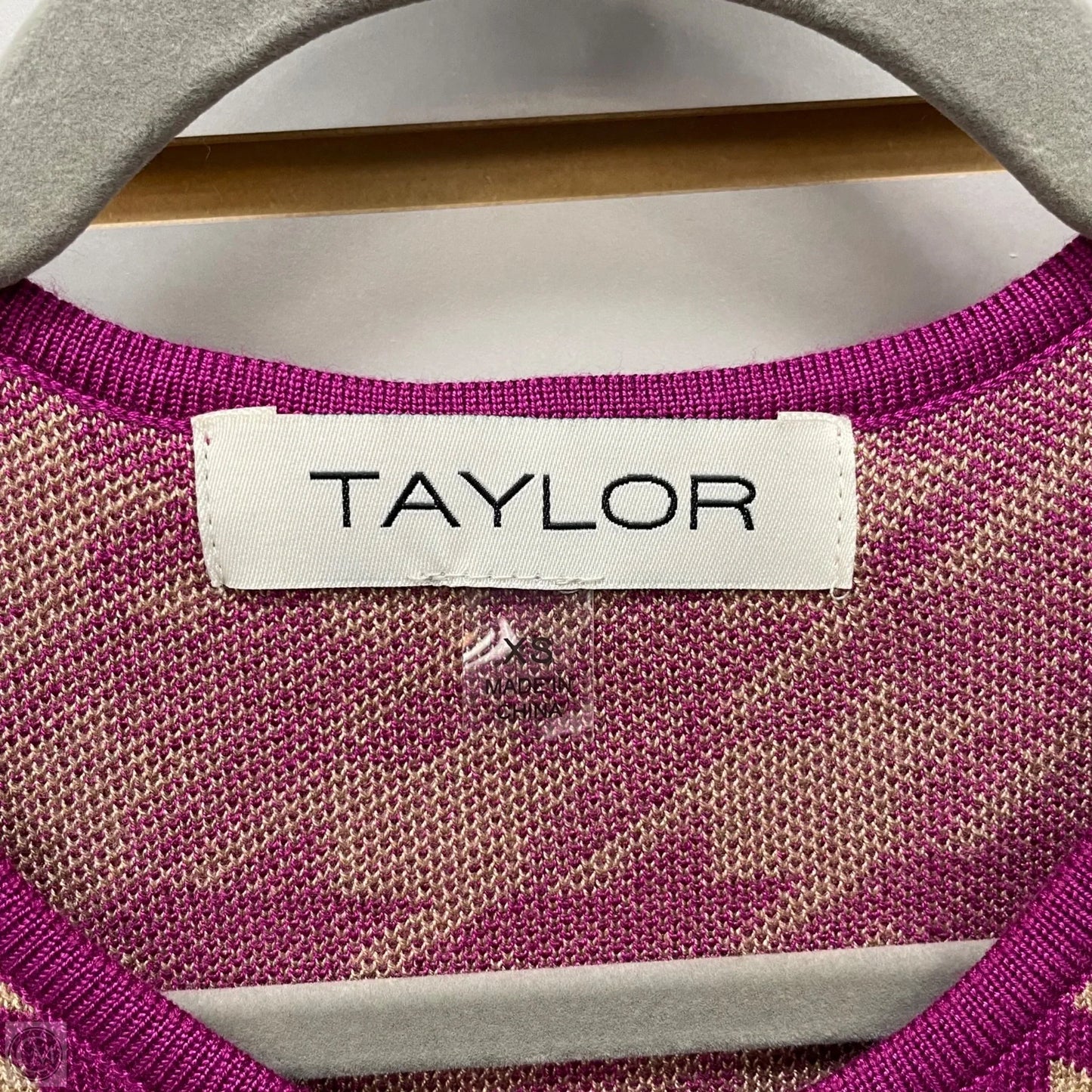 Dress Casual Midi By Taylor In Pink & Tan, Size: Xs