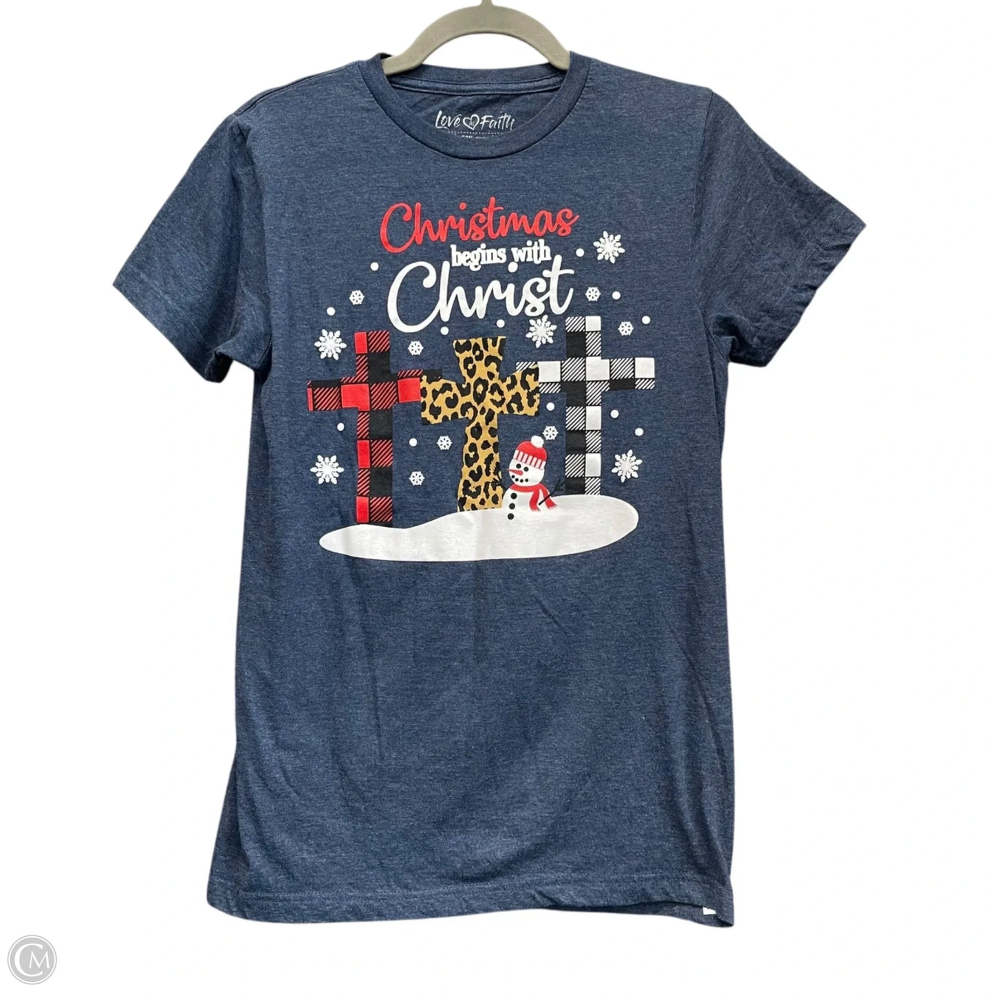 Top Short Sleeve Basic By Cme In Blue, Size: S