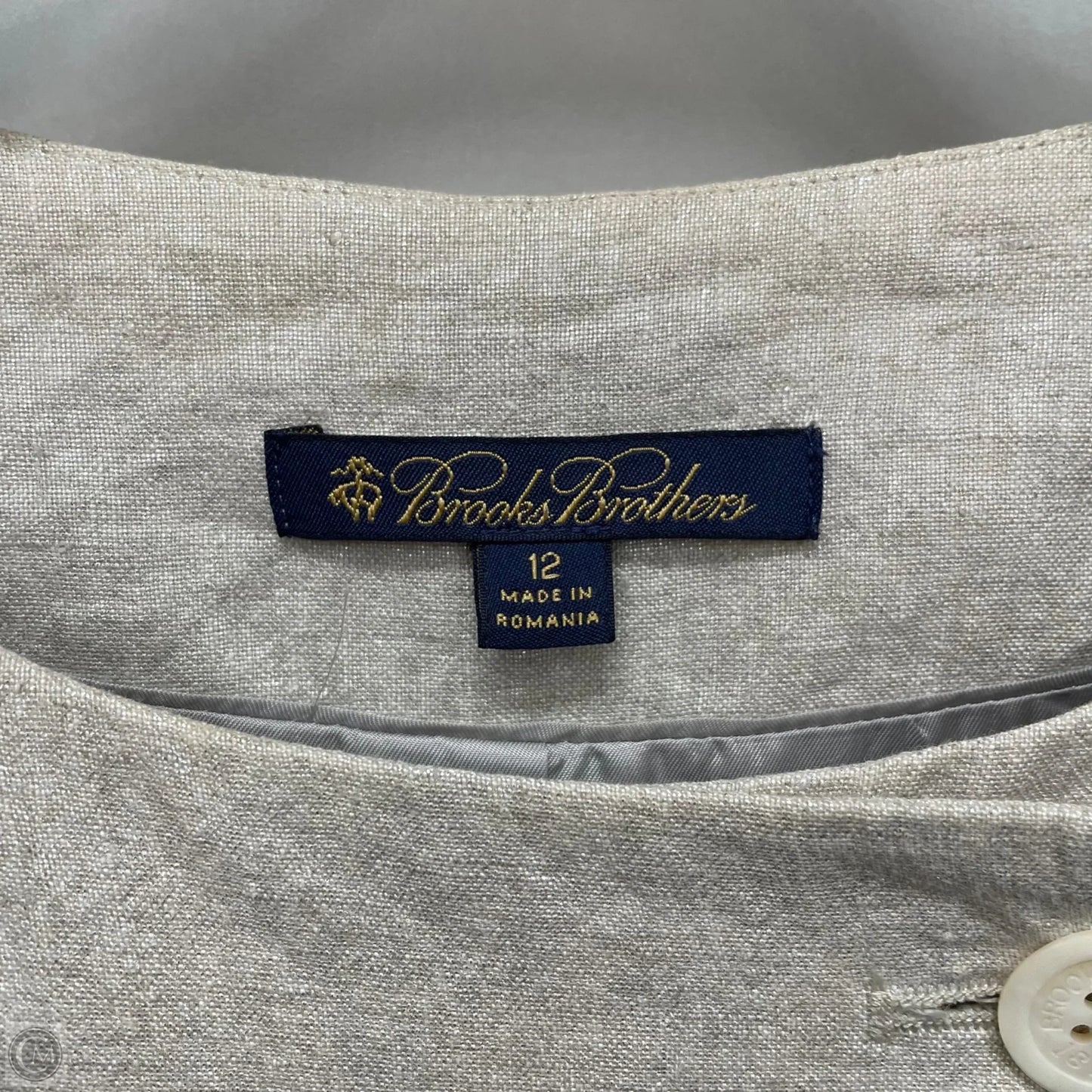 Jacket Other By Brooks Brothers In Beige, Size: 12