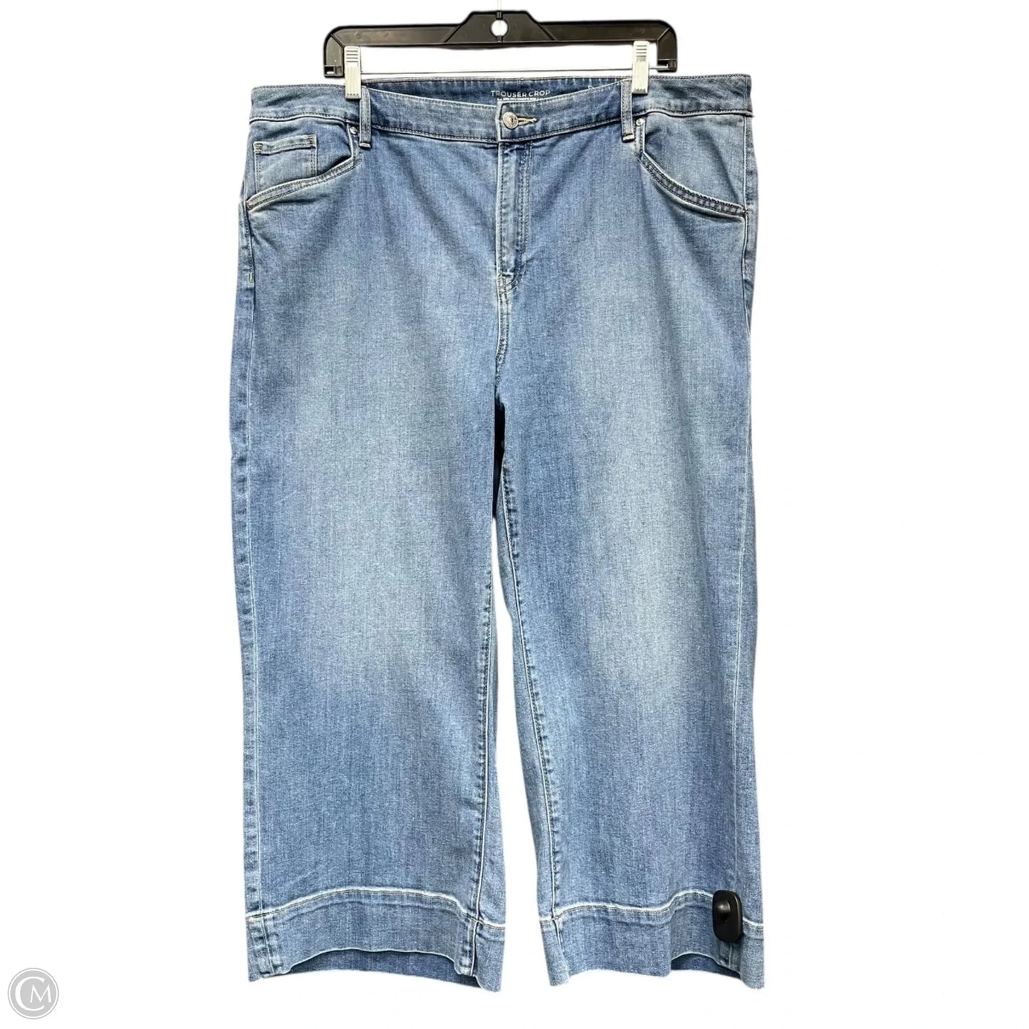 Jeans Cropped By Chicos In Blue Denim, Size: 18