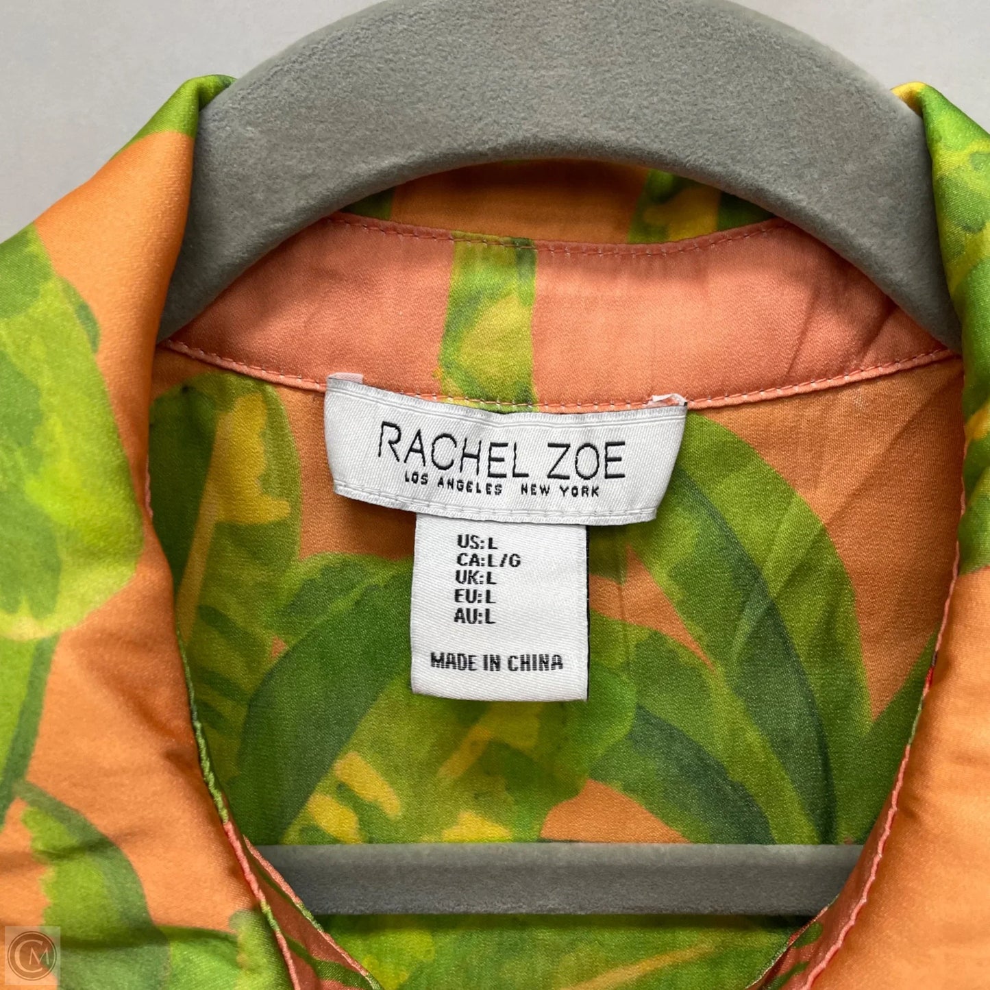 Blouse Long Sleeve By Rachel Zoe In Orange & Pink, Size: L