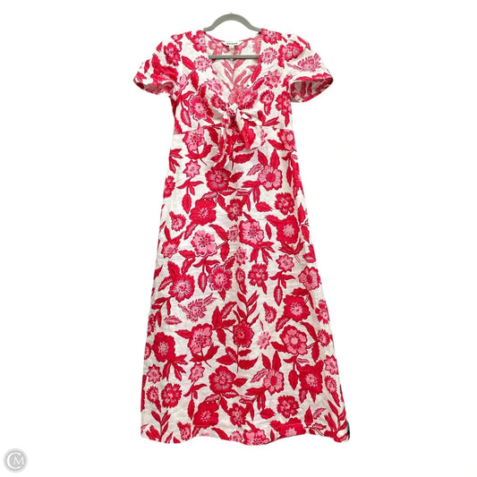 Dress Casual Midi By Boden In Pink & Red, Size: 6