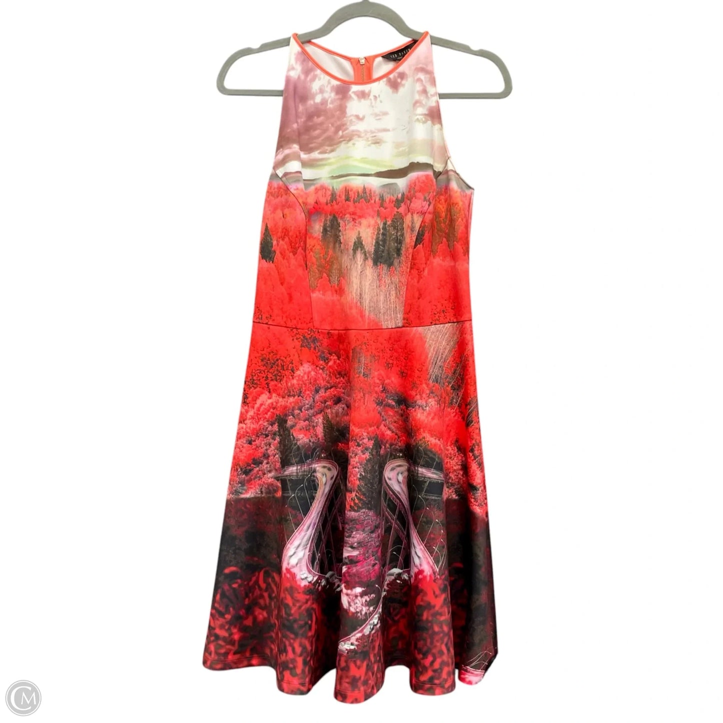 Dress Casual Short By Ted Baker In Black & Red, Size: S