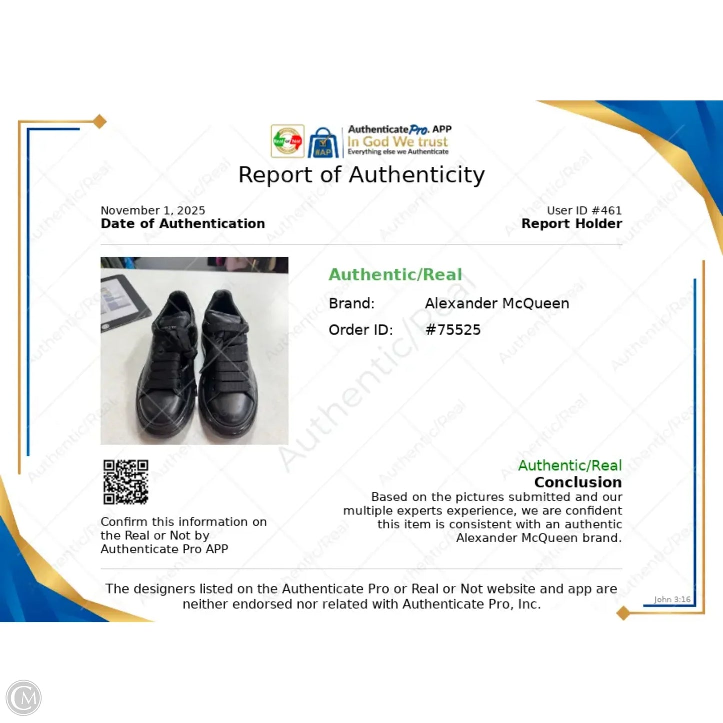 Shoes Luxury Designer By Alexander Mcqueen In Black, Size: 5.5