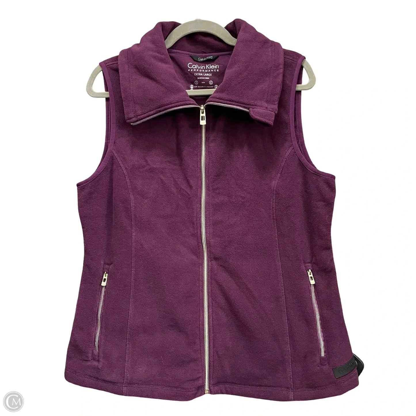 Vest Fleece By Calvin Klein Performance In Purple, Size: Xl