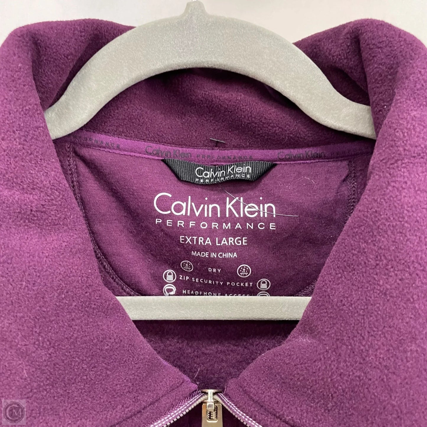 Vest Fleece By Calvin Klein Performance In Purple, Size: Xl