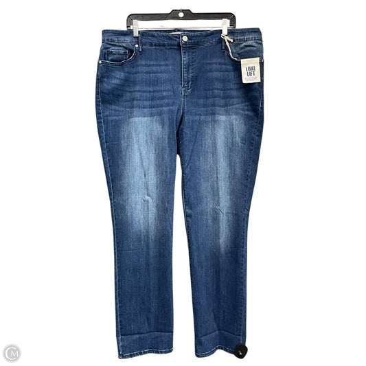 Jeans Straight By Code Blue In Blue Denim, Size: 22