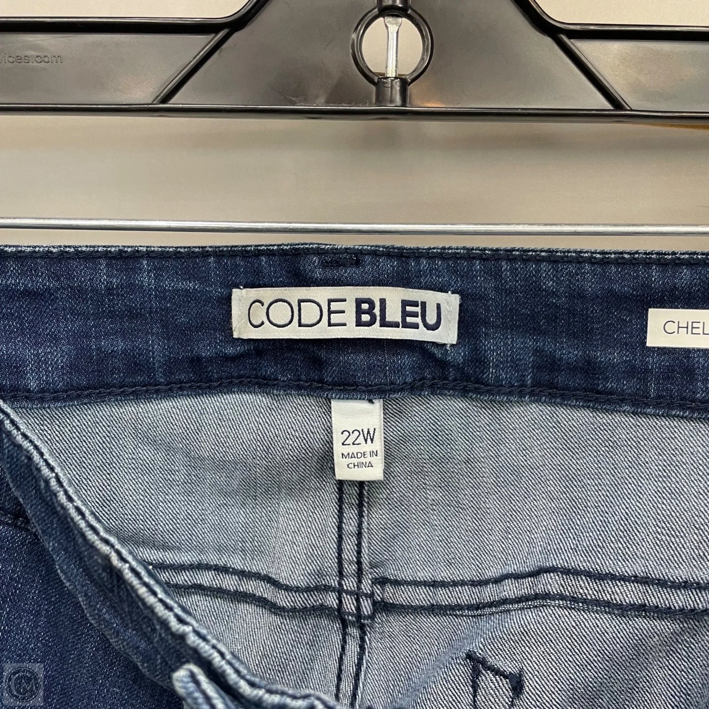 Jeans Straight By Code Blue In Blue Denim, Size: 22