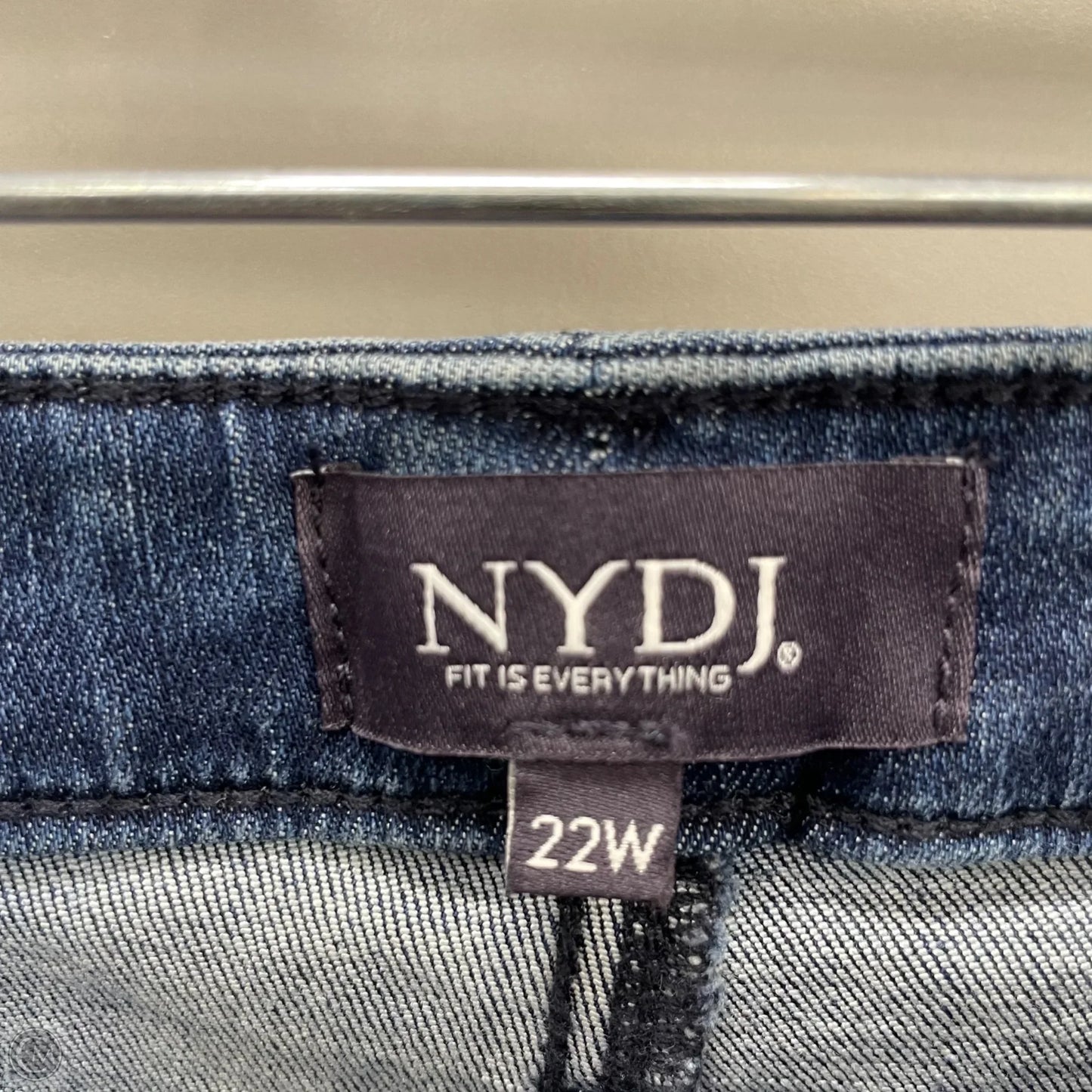 Jeans Straight By Not Your Daughters Jeans In Blue Denim, Size: 22