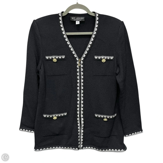 Blazer Luxury Designer By St John Collection In Black, Size: 6