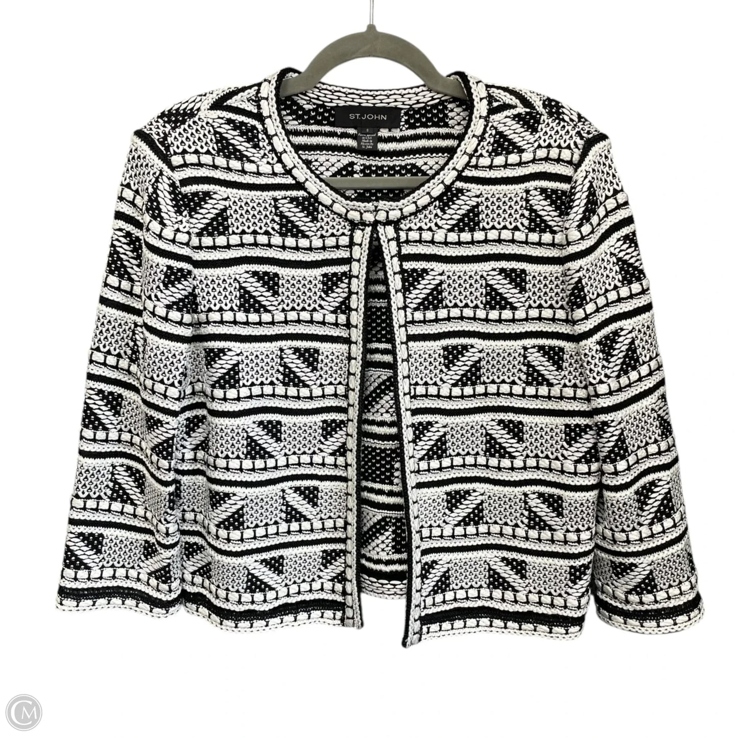 Blazer By St. John In Black & White, Size: S