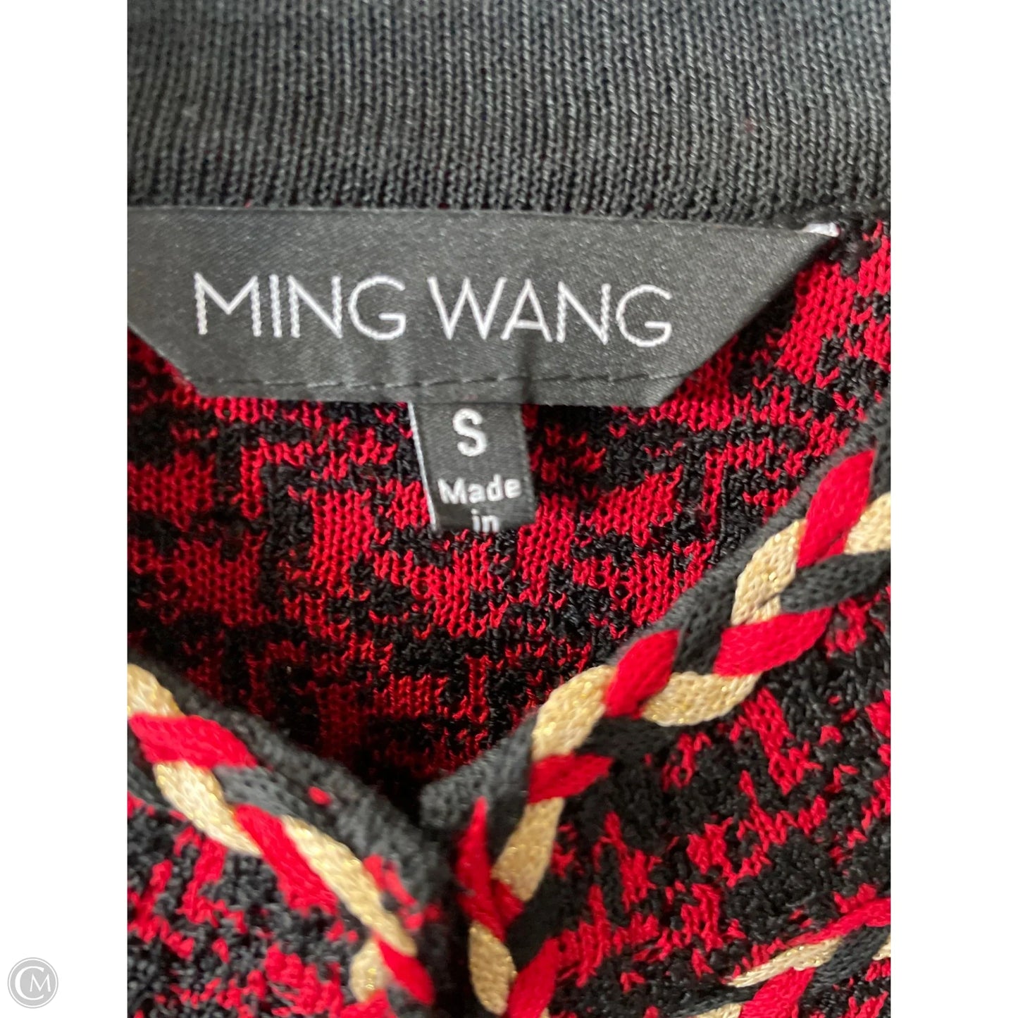 Blazer By Ming Wang In Black & Red, Size: S