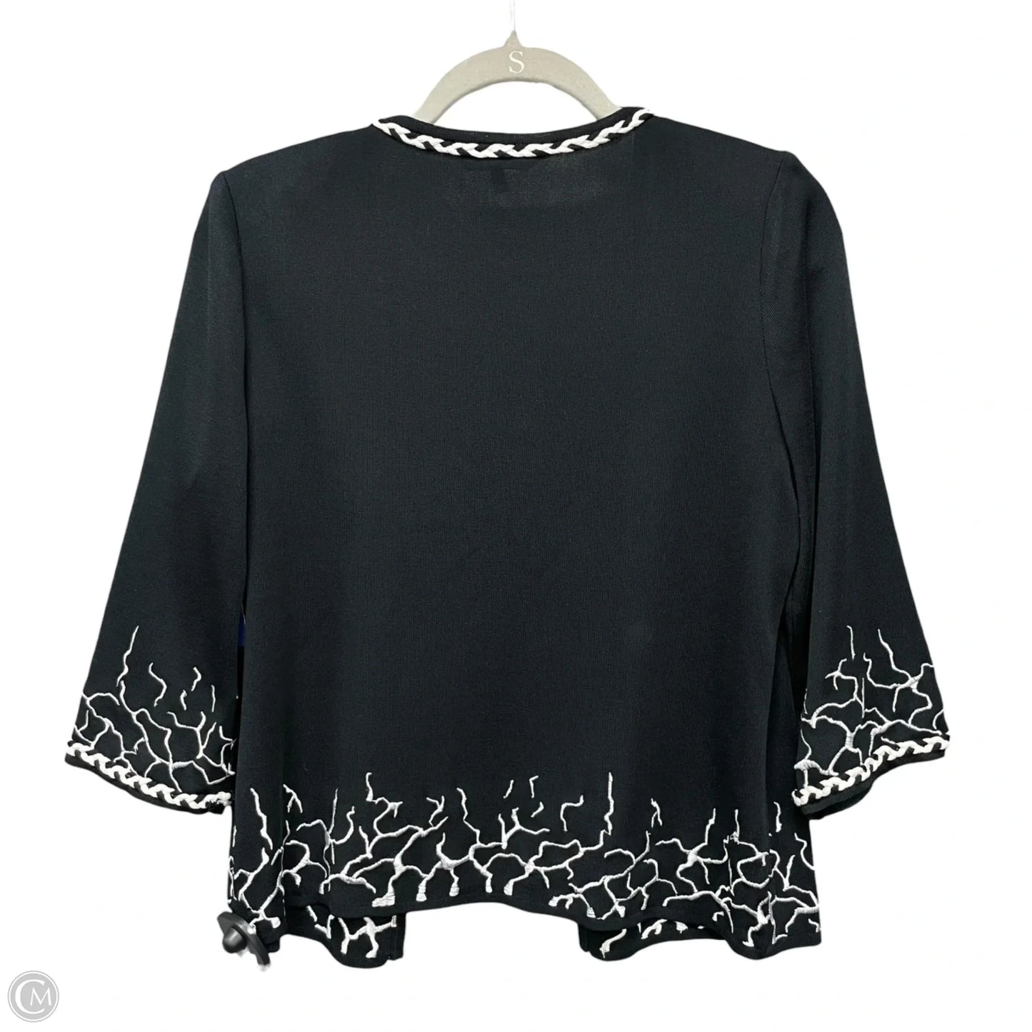 Cardigan By Ming Wang In Black & White, Size: S