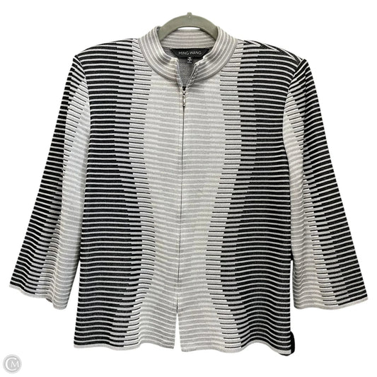 Sweater Cardigan By Ming Wang In Grey, Size: M