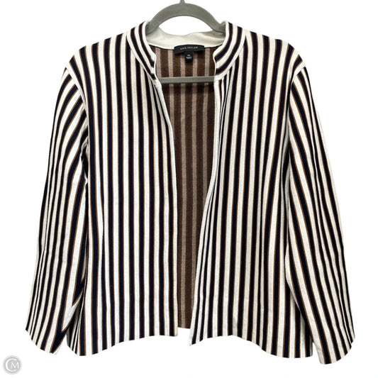 Blazer By Ann Taylor In Striped Pattern, Size: Xl