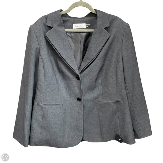 Blazer By Calvin Klein In Grey, Size: 20