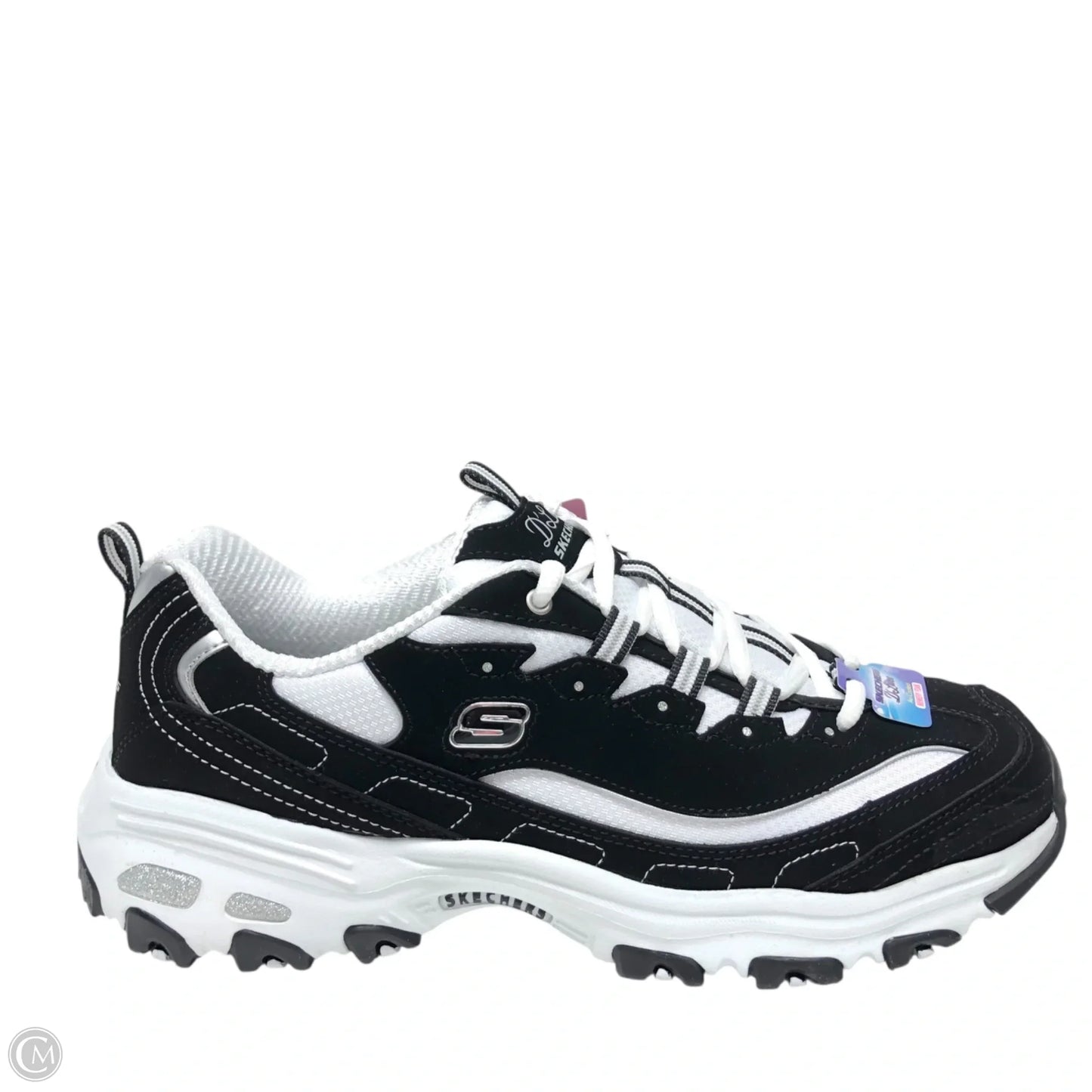 Shoes Athletic By Skechers In Black & White, Size: 11