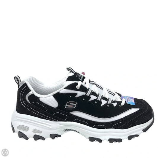 Shoes Athletic By Skechers In Black & White, Size: 11