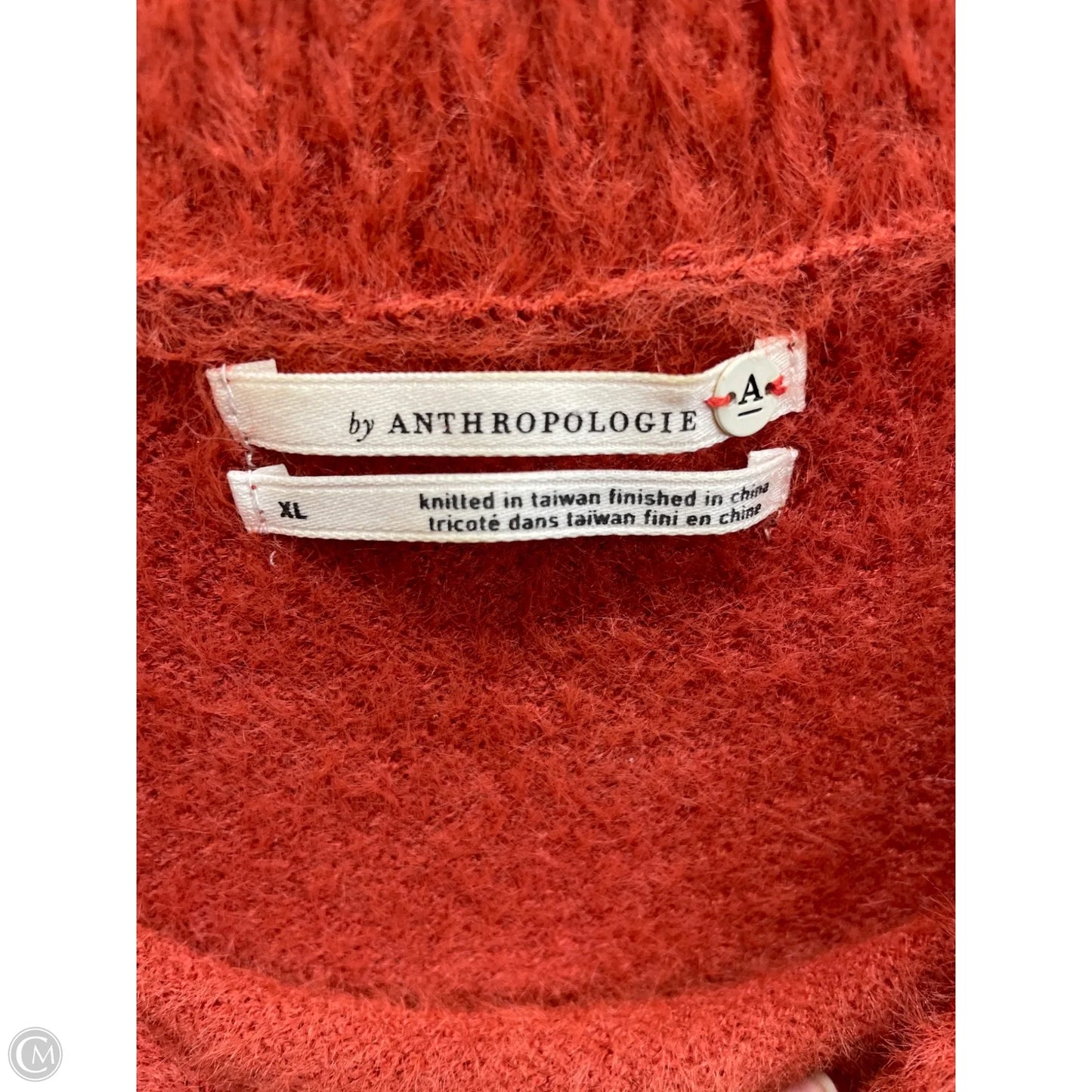 Sweater Short Sleeve By Anthropologie In Orange, Size: Xl
